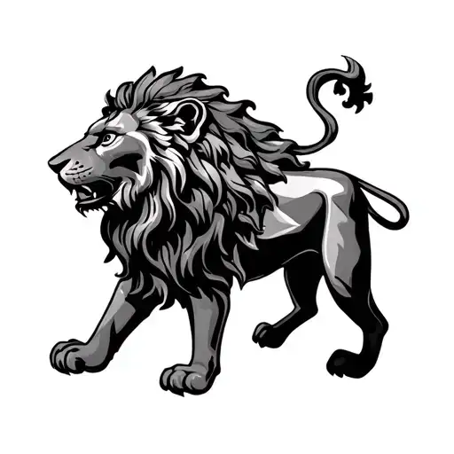 Lion And Cologne Cathedral