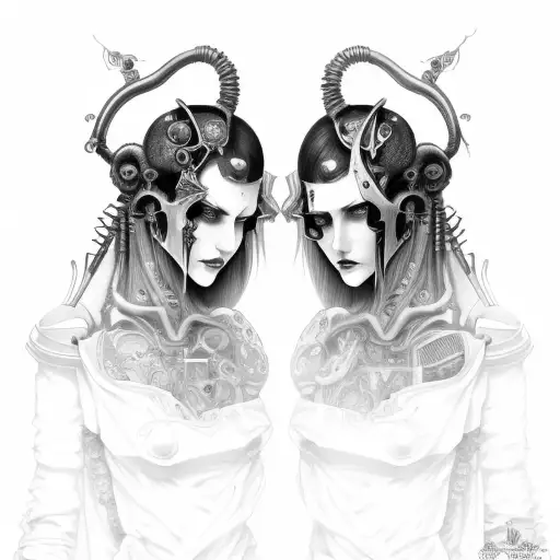 Goth Cyborg Gemini Sisters