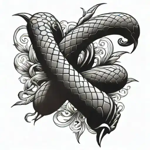 Snake Around Dagger Wrapped