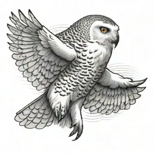 Snowy Owl Flying