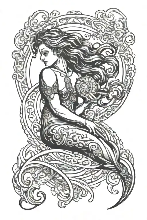 Aquarius Zodiac Sign Intertwined