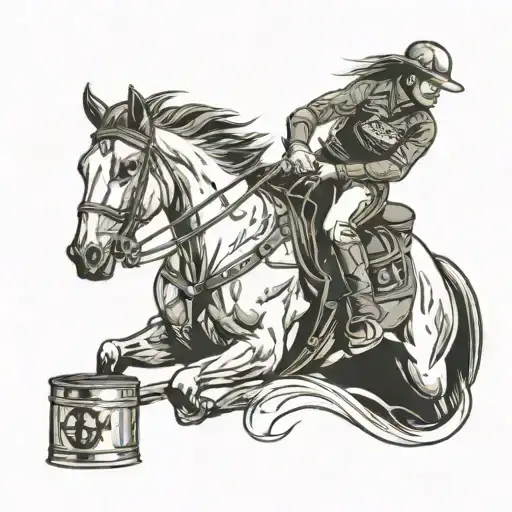 Barrel Racing Horse