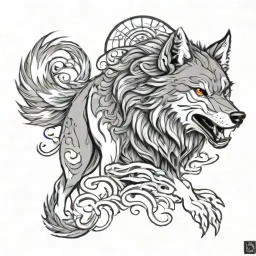 Grey Wolf Oriental Japanese