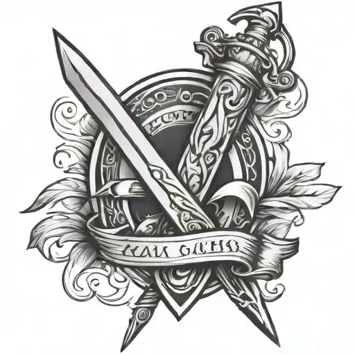 Dagger And Banner Wrapped