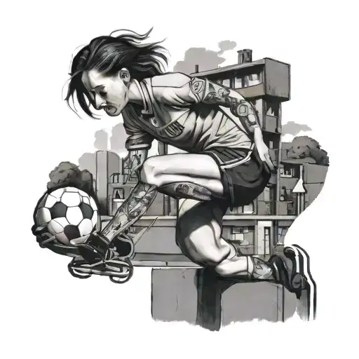 Girl In London Council Estate Who Like Football Tattoo