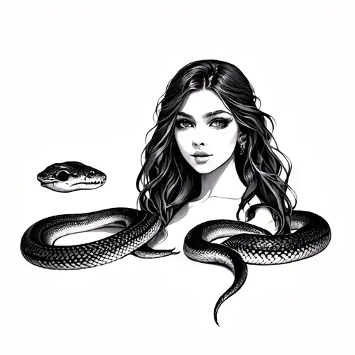 Woman And Snake