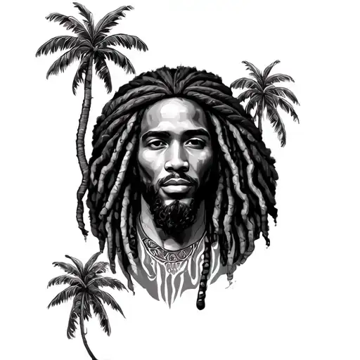 Rasta And Palm Tree