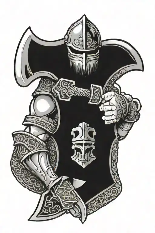 Slavs Warrior Chainmail Axe