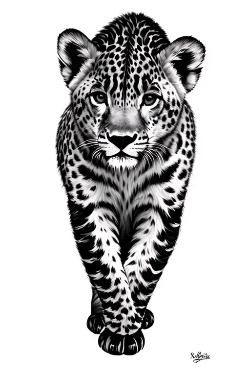 A Cub In Safari Scene