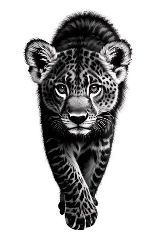 A Cub With Backround Safari