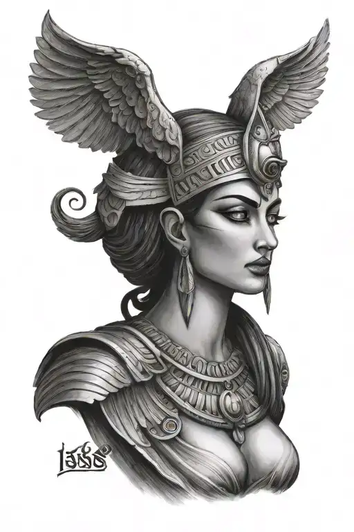 Female Goddess Isis Posing