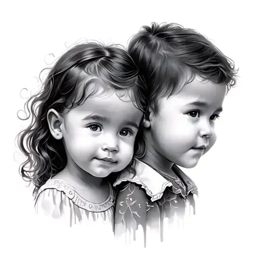 Face Of Son And Daughter