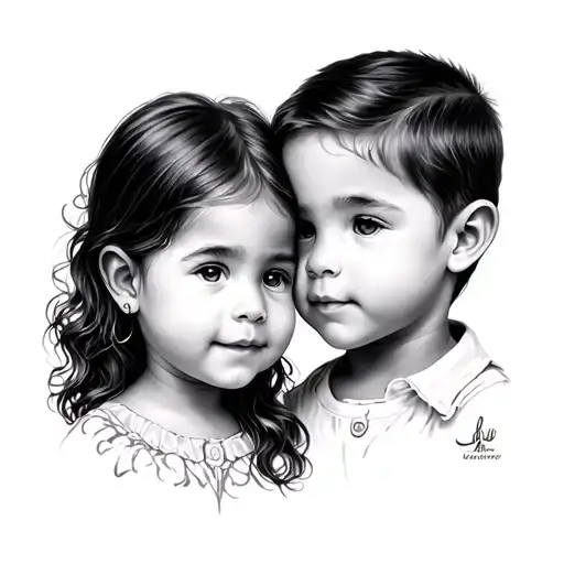 Face Of Son And Daughter