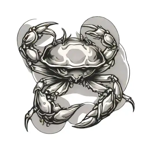 Simple Crab Holding An Hourglass