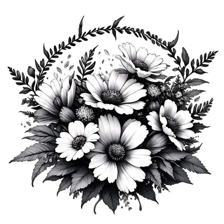 Wild Flowers Surrounding Gituar