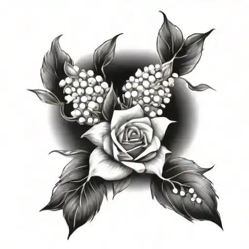 Rose And Lily Of The Valley Flower