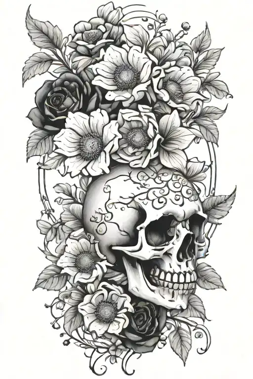 Skeleton Flowers Blooming