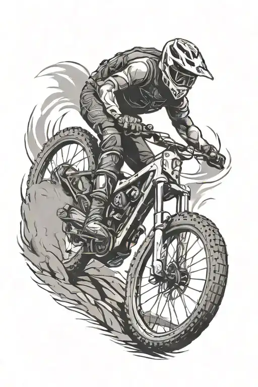 Mountain Bike With Superbike Shadow Demon Standing