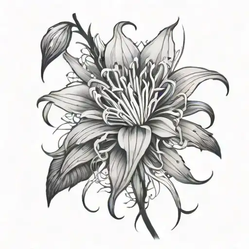Red Spider Lily Design Combining Elements