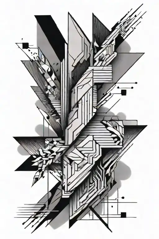 Abstract Lines On The Calf