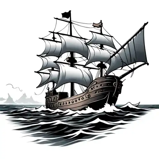 Pirate Ship Sailing