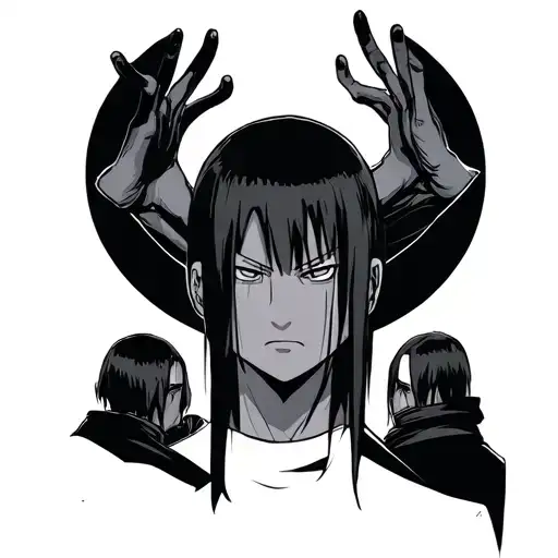 Itachi With Black Crowd