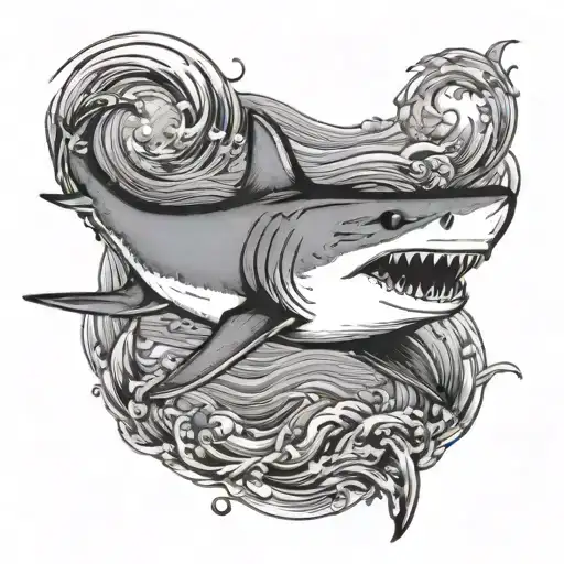 Simple Traditional Shark Swimming