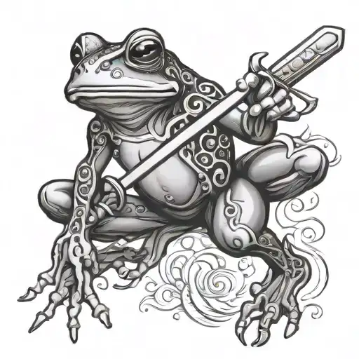 Victorian Frog Sword Fighting Stance
