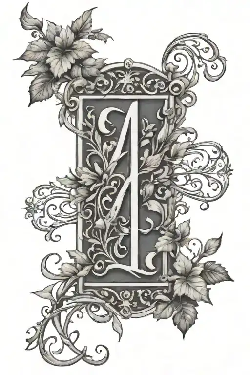 1942 In Roman Numerals With Vines Wrapping