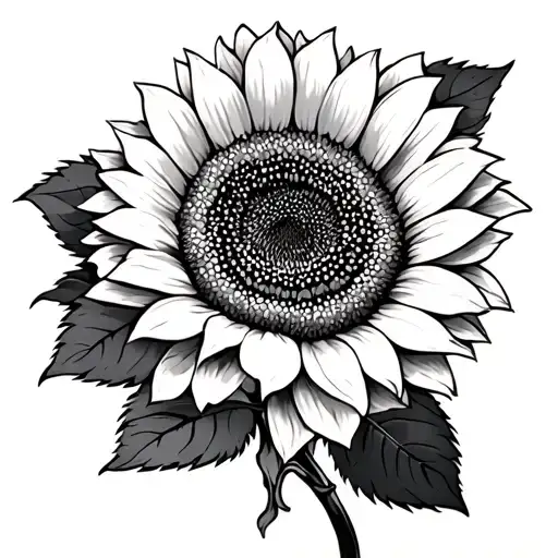 Sunflower And Rose Intertwined