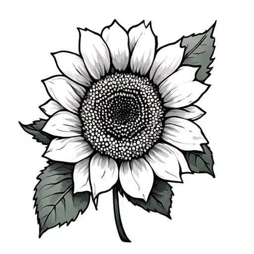 Sunflower And A Rose Intertwined