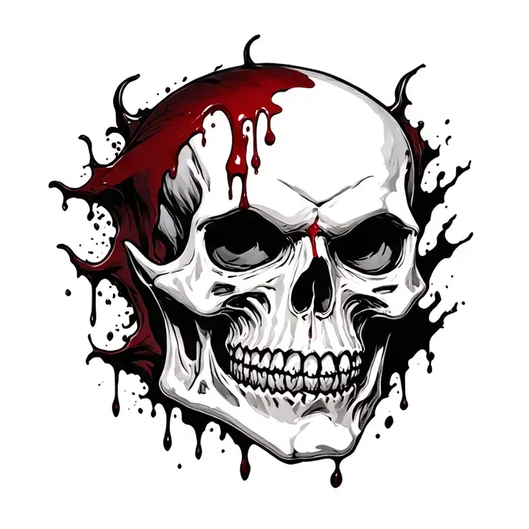 Vampire Skull Who Has Blood