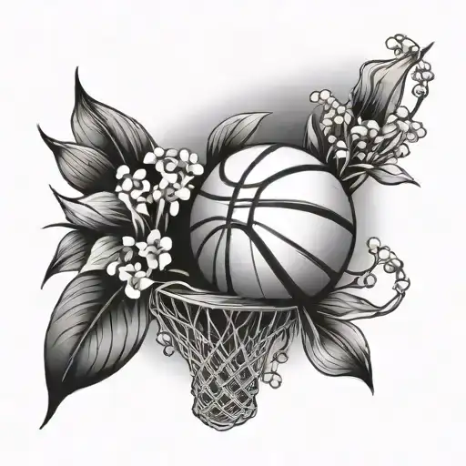 Basketball A Baseball And Lily Of The Valley Flower
