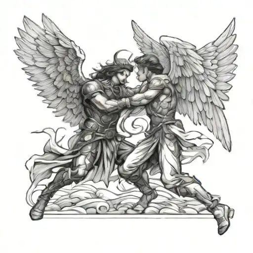 Angel And Deamon Fight Scene