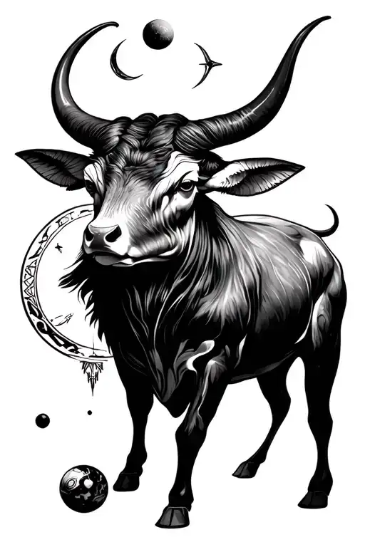 Space And Zodiac Sign Taurus