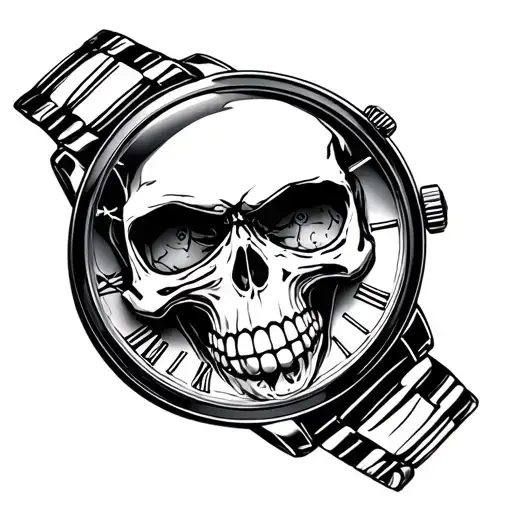Glass Watch Skull