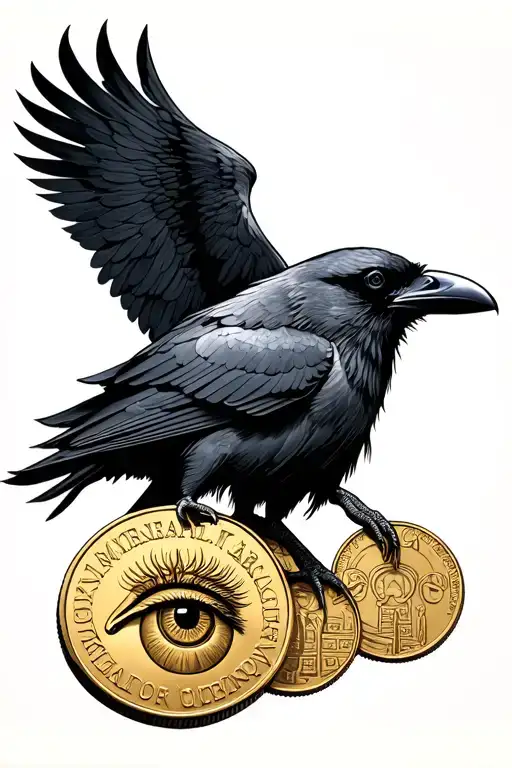 Alexander The Great Coin The All Sing Eye From Egypt And A Raven From Nordic