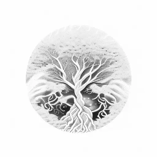 Phoenix With The Tree Of Life