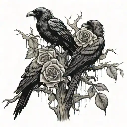 Poison Tree With Wilted Rose Decaying Some Ravens Being Nearby I Dont Want It Coloured