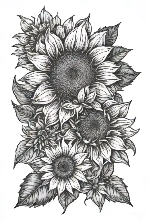 A Sunflower And Daisy Flower