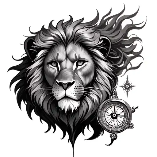 Lion With The Head Of A Woman Add A Compass In There