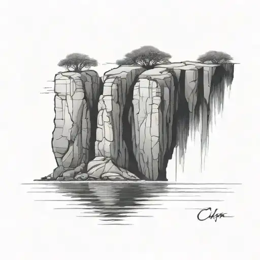 Cliffs Over Water
