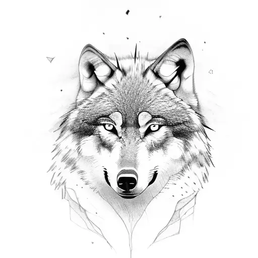 Wolf With Forest Behind