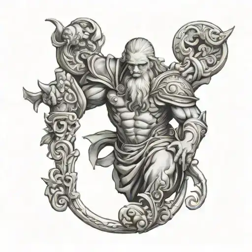 Tattoo God Who After Many Battles Has Reached The Strength Of A God Tattoo
