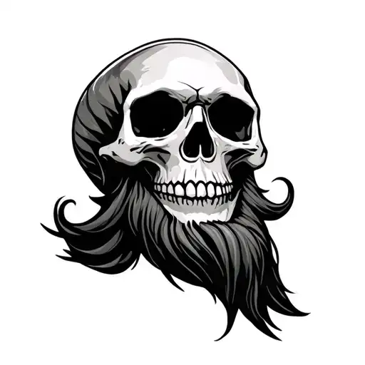 Skull With Beard