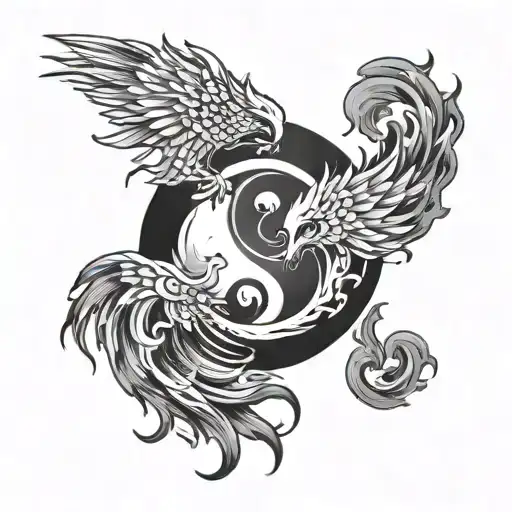 Yin And Yang Made By A Phoenix