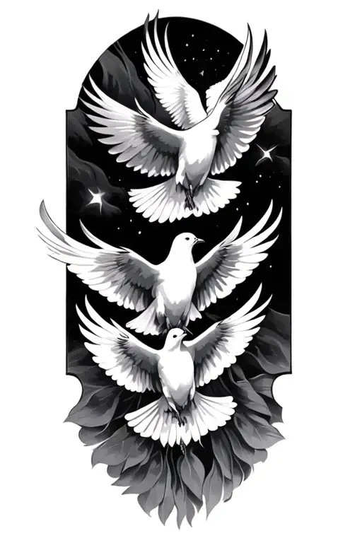Dove Heaven Gates Doves Flying