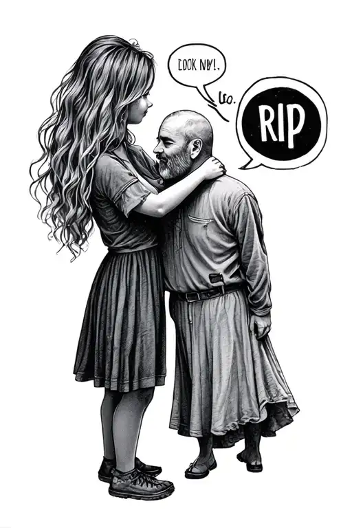 A Daughter Saying Rip To Her Father