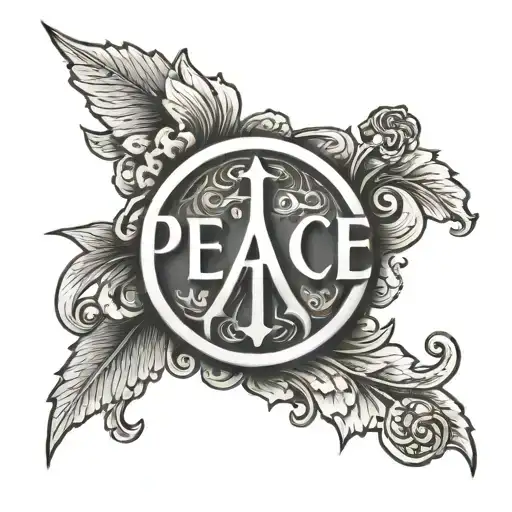 The Word Peace In Bold Letter