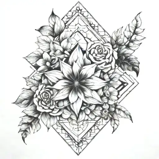 Geometric Nature And Flowers